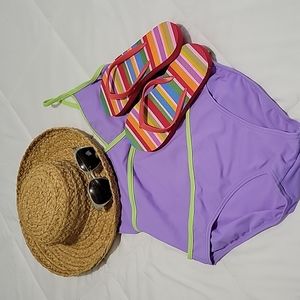 Zoggs Culture Elastomax Separate Tankini Simsuit Size Large